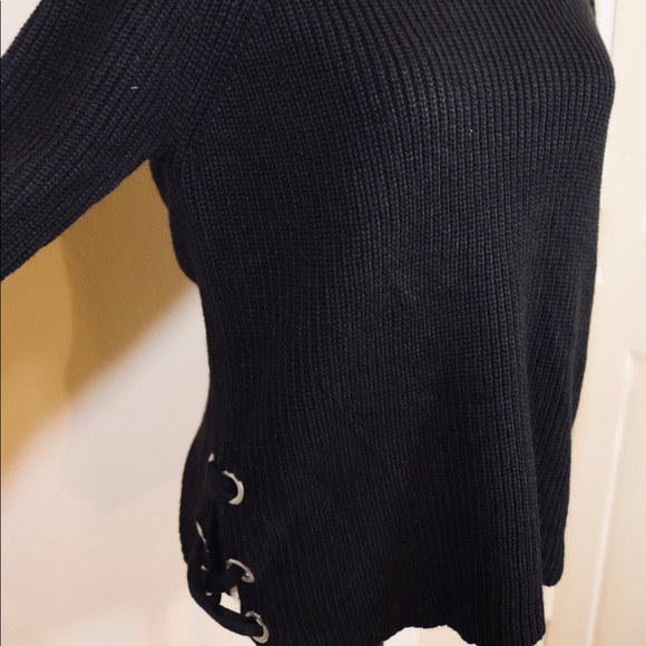 a.n.a Sweaters - New with tags a.n.a side tie up black knit sweater